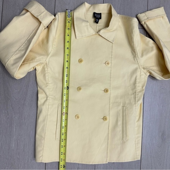 Eileen Fisher Double Breasted Jacket With Pockets Light Yellow Size PS NWT - Picture 8 of 8